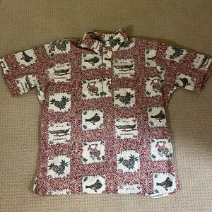Mele Kalikimaka Limited Christmas Santa Shirt Reyn Spooner Vintage Hawaiian XL
